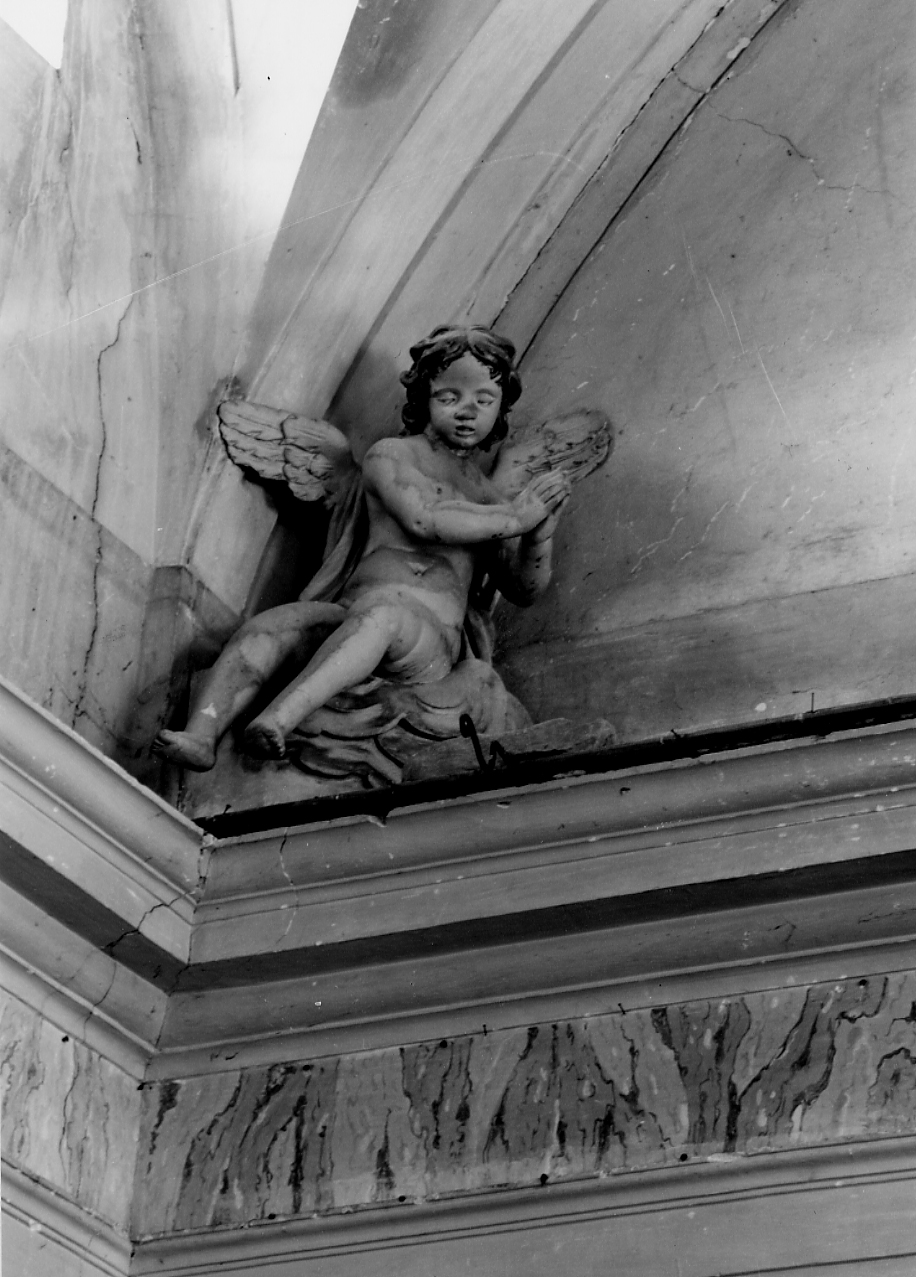 putto alato (scultura, opera isolata) - bottega Italia centrale (sec. XIX)