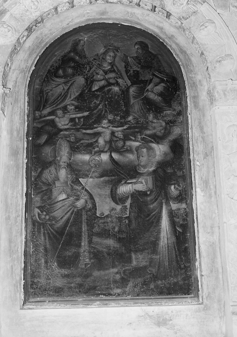 Madonna Incoronata e Santi, Madonna Incoronata (dipinto, opera isolata) - ambito Italia centrale (secc. XVI/ XVII)