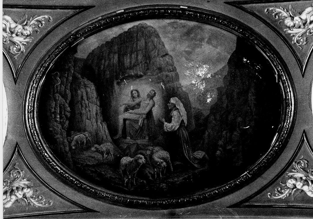 apparizione della Madonna a Maddalena Chiaravalle (dipinto) di Maddalena C (sec. XX)