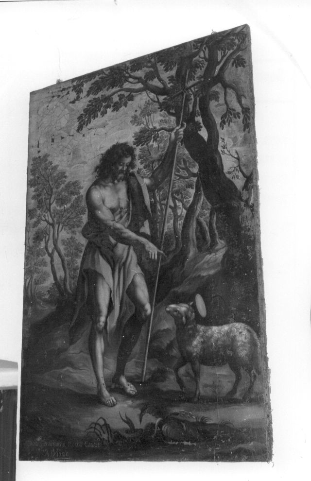 S.Giovanni Battista (dipinto) di Gizzonio Domenico (sec. XVIII)