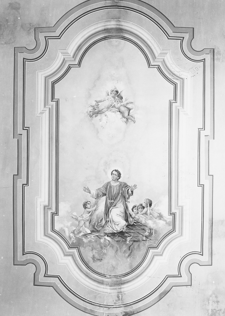GLORIA DI SAN LORENZO (dipinto, opera isolata) di Catalani Umberto (sec. XX)