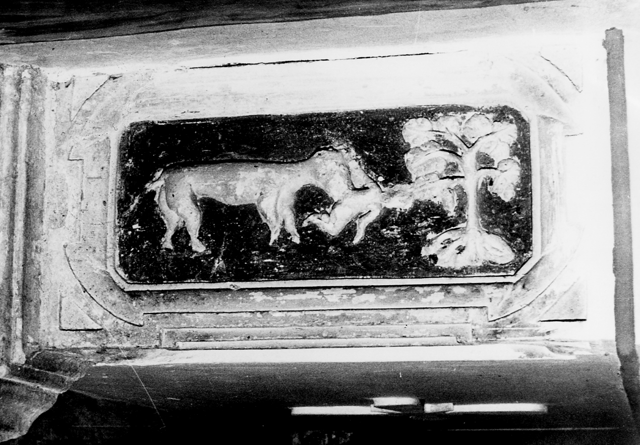 Il lupo e il bambino (rilievo) - ambito abruzzese (sec. XVII)
