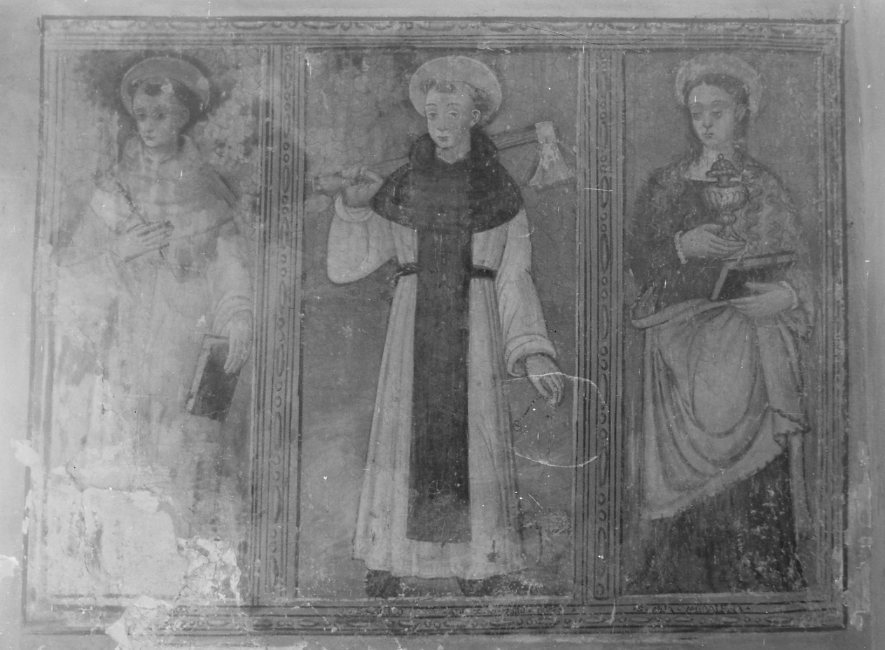 Sant'Antonio da Padova, Sant'Amico, Santa Maria Maddalena (dipinto, opera isolata) - ambito abruzzese (sec. XVI)