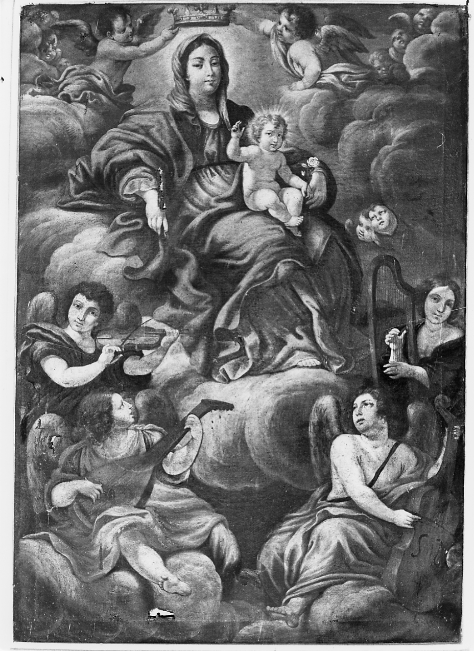 Madonna con Bambino tra angeli musicanti (dipinto, opera isolata) - ambito abruzzese (seconda metà sec. XVIII)