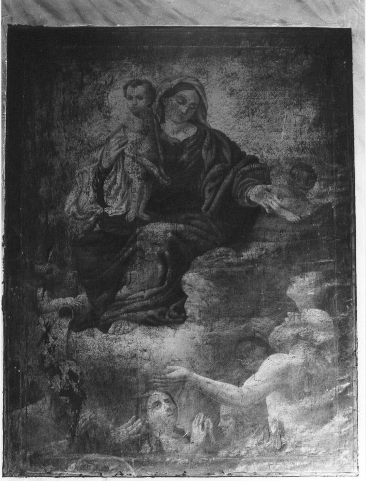 Madonna del Carmine, Madonna che intercede per le anime del purgatorio (pala d'altare, opera isolata) - ambito napoletano (fine sec. XVI)