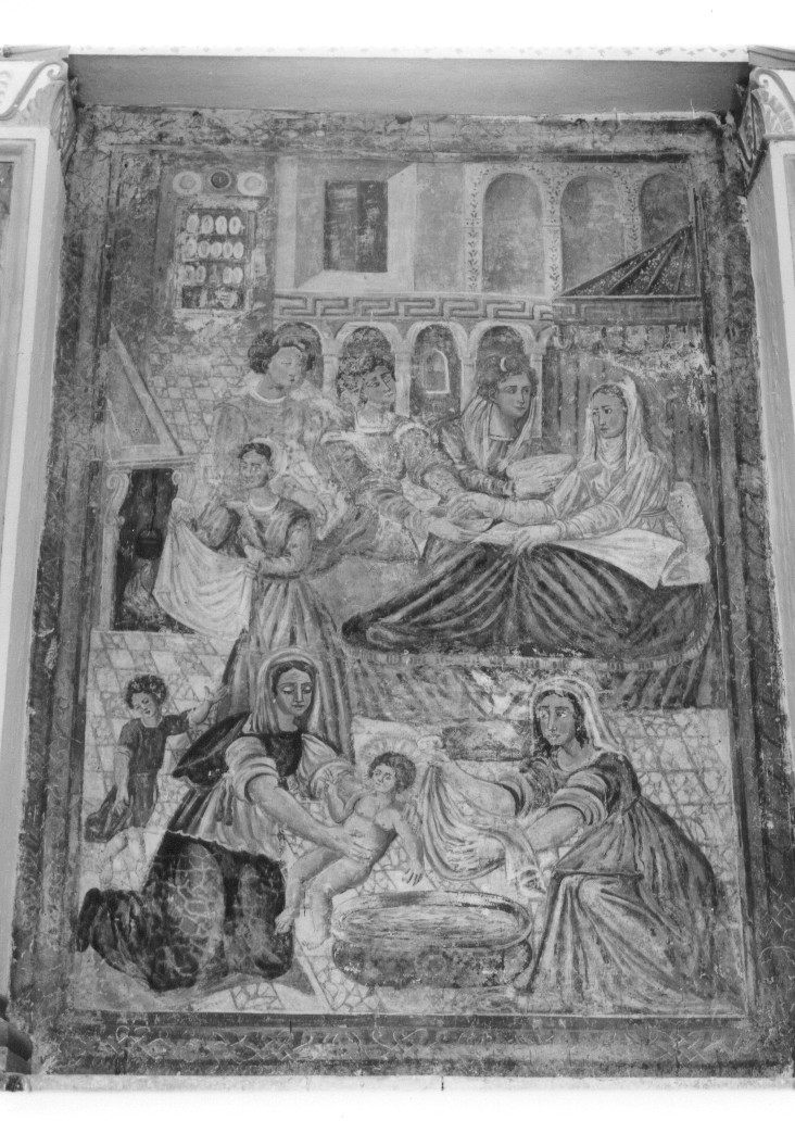 natività della Vergire (pala d'altare, opera isolata) - ambito abruzzese (sec. XVI)