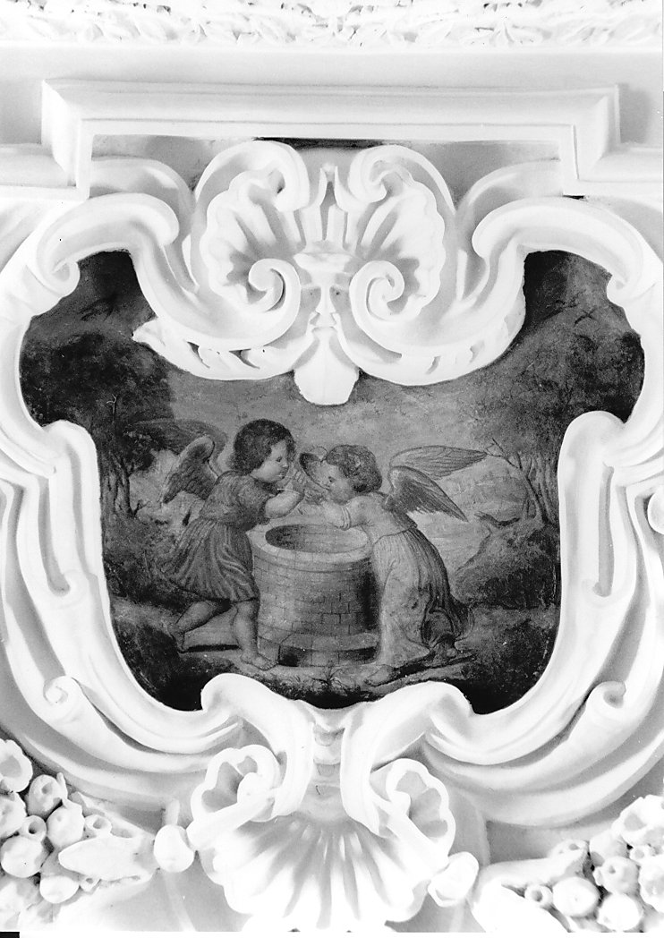 scenetta campestre con angeli (dipinto) - ambito abruzzese (sec. XVIII)