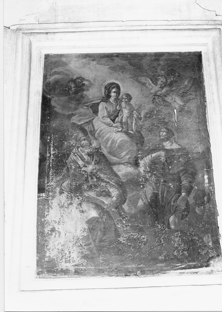 Madonna con Bambino, San Rocco e San Nicola, Madonna con Bambino e Santi (dipinto, opera isolata) - ambito abruzzese (sec. XVIII)