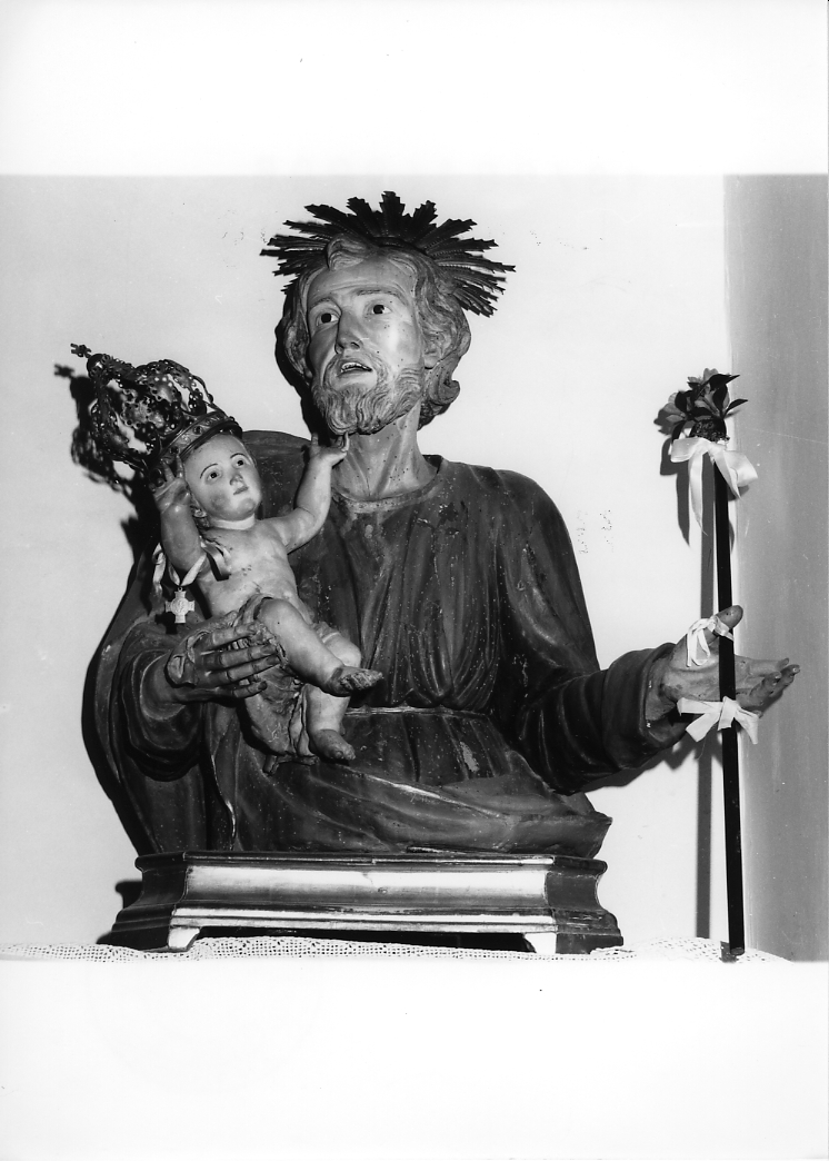 San Giuseppe con Bambino (reliquiario - a busto, opera isolata) - bottega Italia centro-meridionale (sec. XIX)