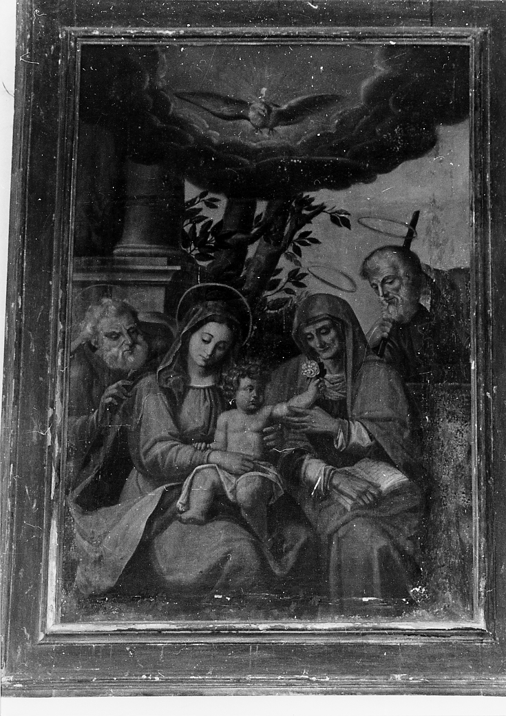 Sacra Famiglia con Sant'Anna e San Gioacchino (dipinto, opera isolata) - ambito abruzzese (sec. XVII)