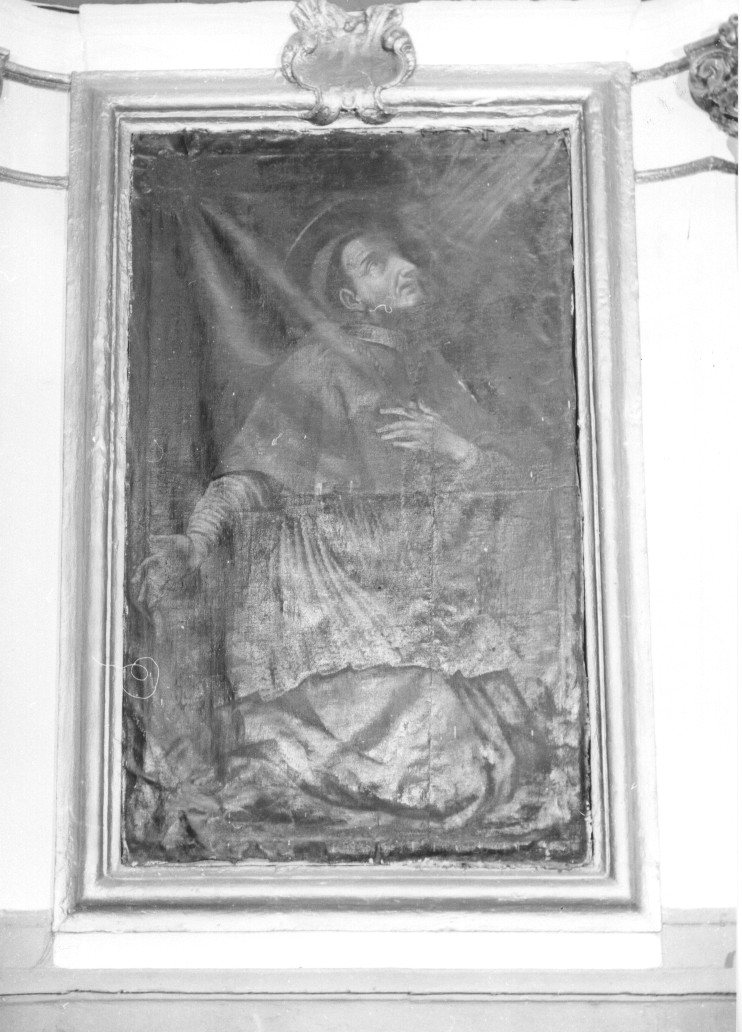 San Carlo Borromeo (dipinto, opera isolata) di Pranzetti Giovan Battista (sec. XVI)