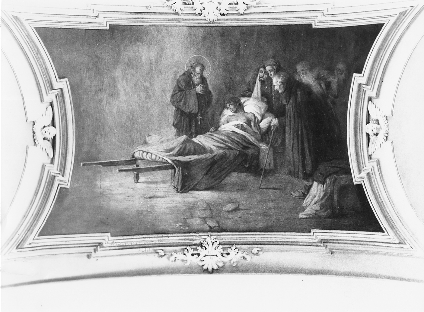 San Panfilo presso un malato (dipinto) di Tedeschi Amedeo (sec. XX)