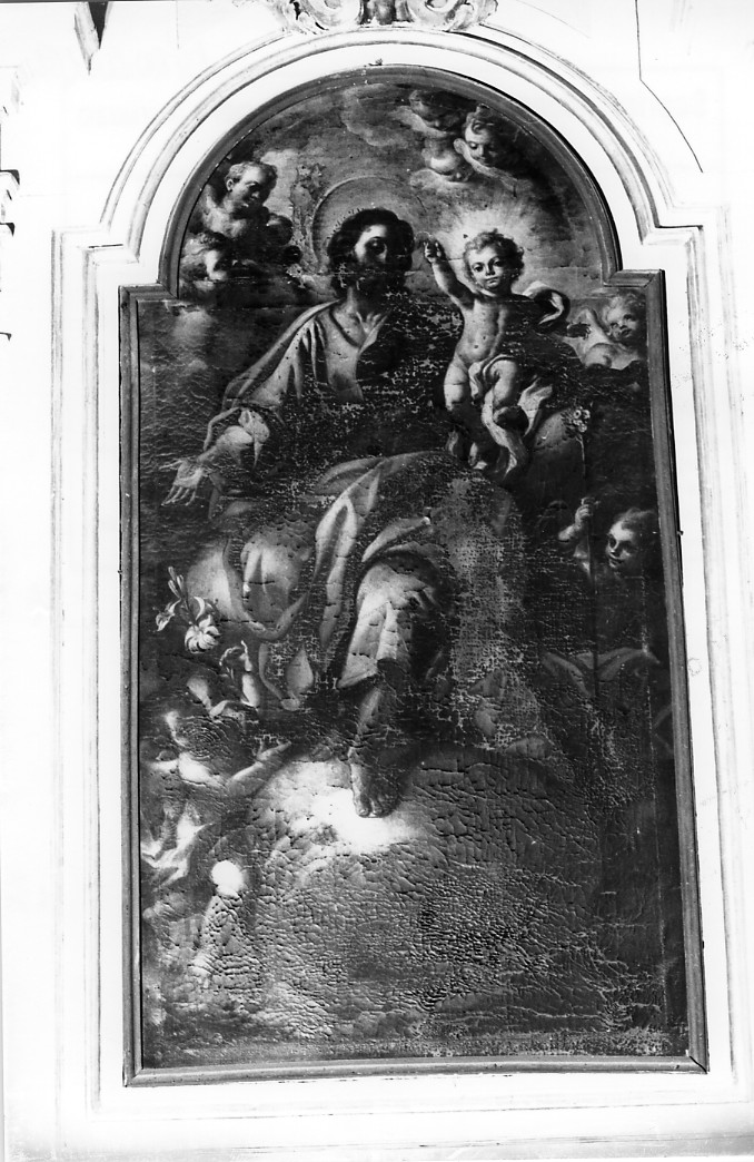 San Giuseppe con Bambino e angioletti (dipinto, opera isolata) - ambito Italia centrale (seconda metà sec. XVIII)