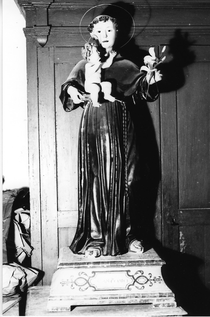 Sant'Antonio da Padova con Bambino (statua, opera isolata) - ambito abruzzese (sec. XIX)