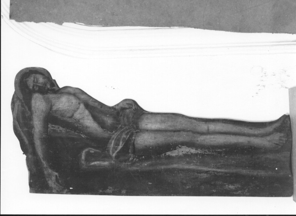 Cristo morto (dipinto, opera isolata) - ambito Italia centrale (sec. XV)