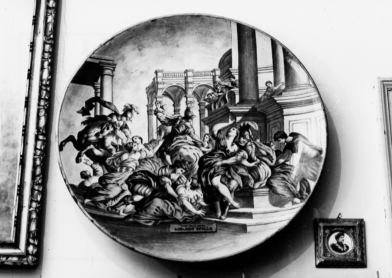 ratto delle Sabine (piatto, opera isolata) - ambito Italia centrale (sec. XIX)
