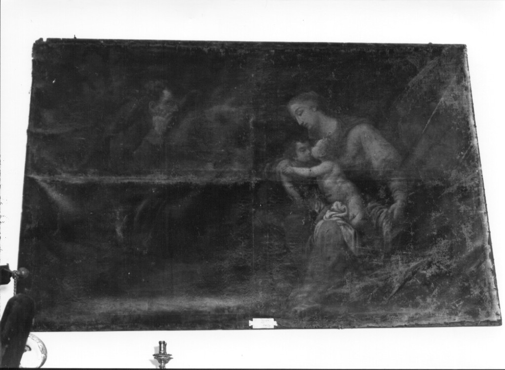 Sacra Famiglia con San Giovannino (dipinto, opera isolata) di Tiberi Nicola (sec. XVIII)