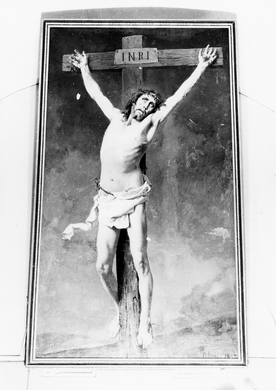 Cristo crocifisso (dipinto) di Patini Teofilo (sec. XIX)