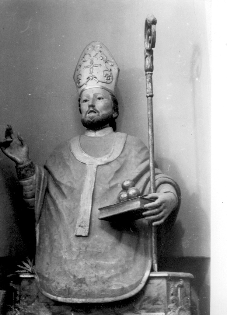 San Nicola di Bari (busto, opera isolata) - ambito napoletano (prima metà sec. XVIII)