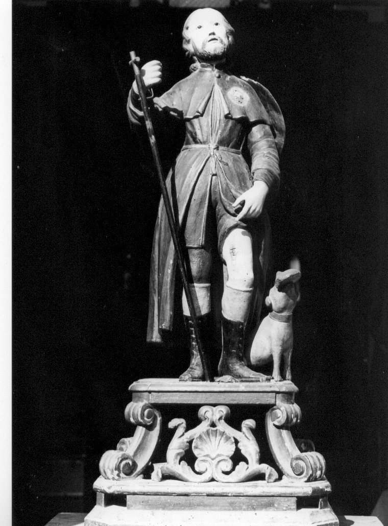 San Rocco (statua, opera isolata) - bottega Italia centrale (secc. XVIII/ XIX)