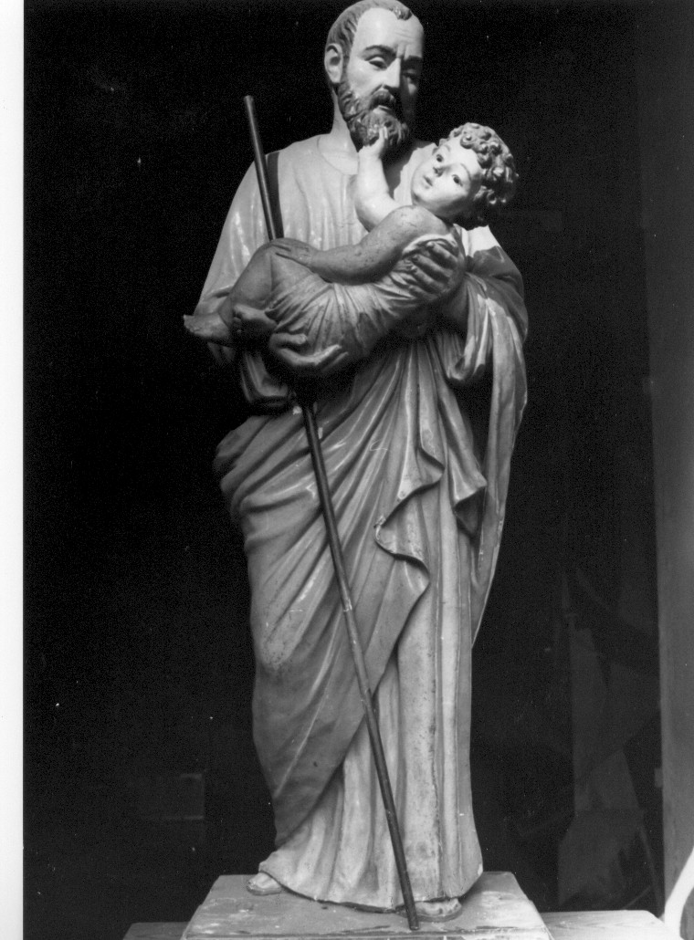 San Giuseppe e Gesù Bambino (statua, opera isolata) - bottega Italia centrale (sec. XX)