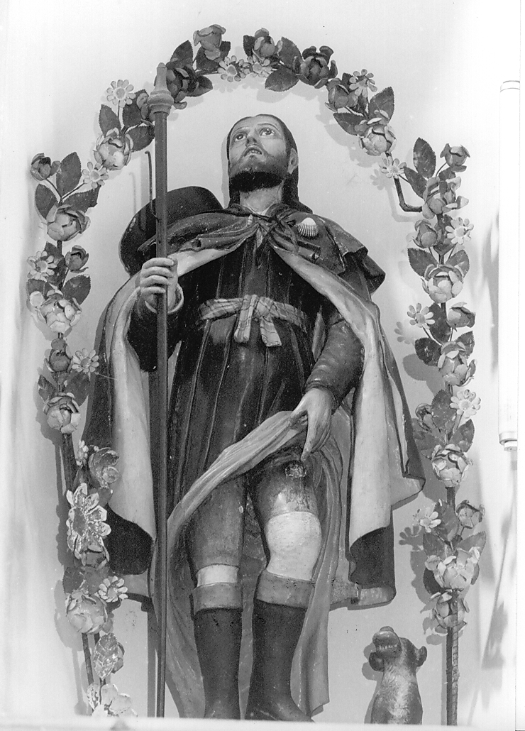 San Rocco (statua, opera isolata) - bottega Italia centrale (secc. XVIII/ XIX)