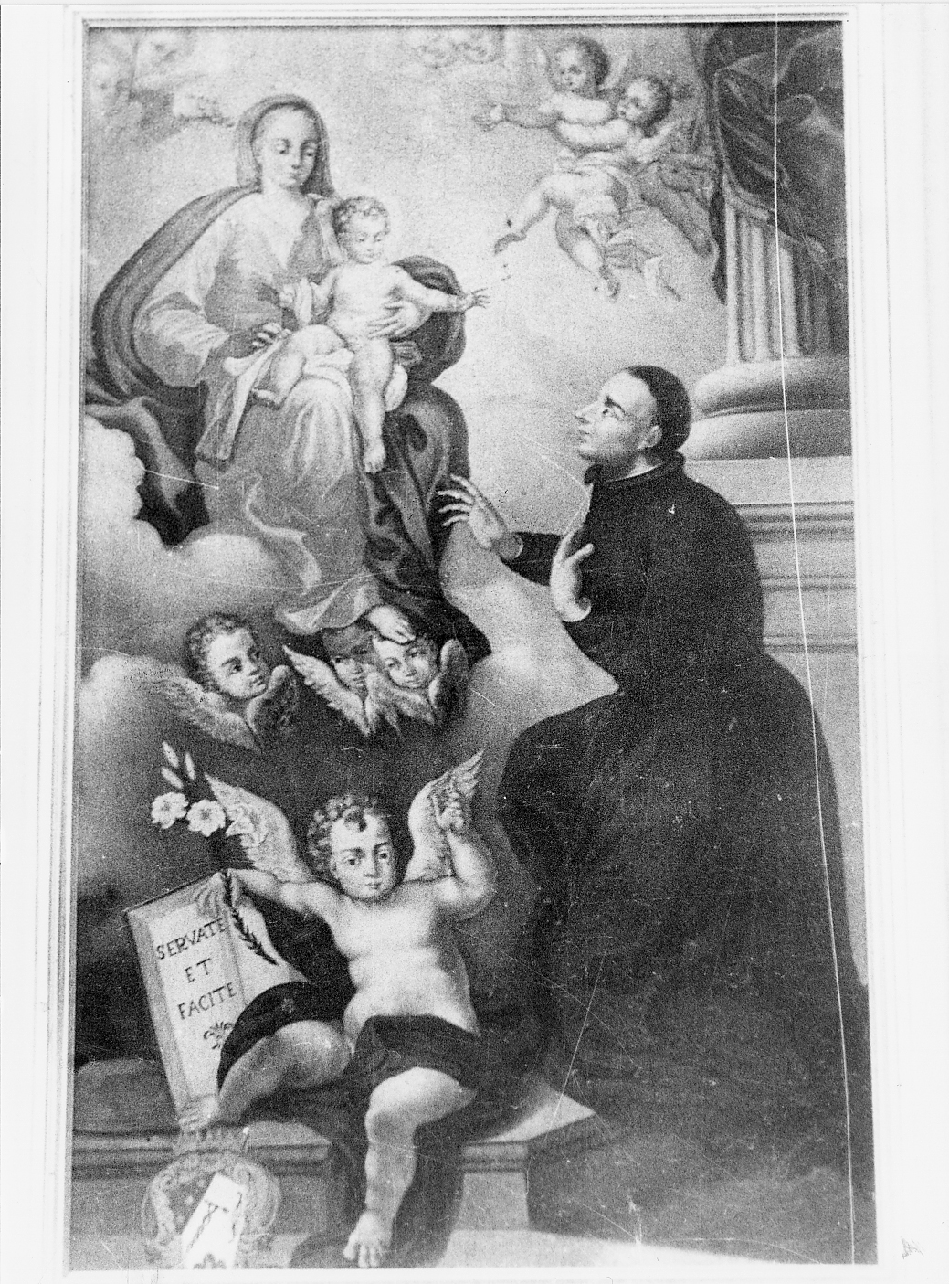Madonna con Bambino e Santo (dipinto) - ambito Italia centrale (sec. XVIII)