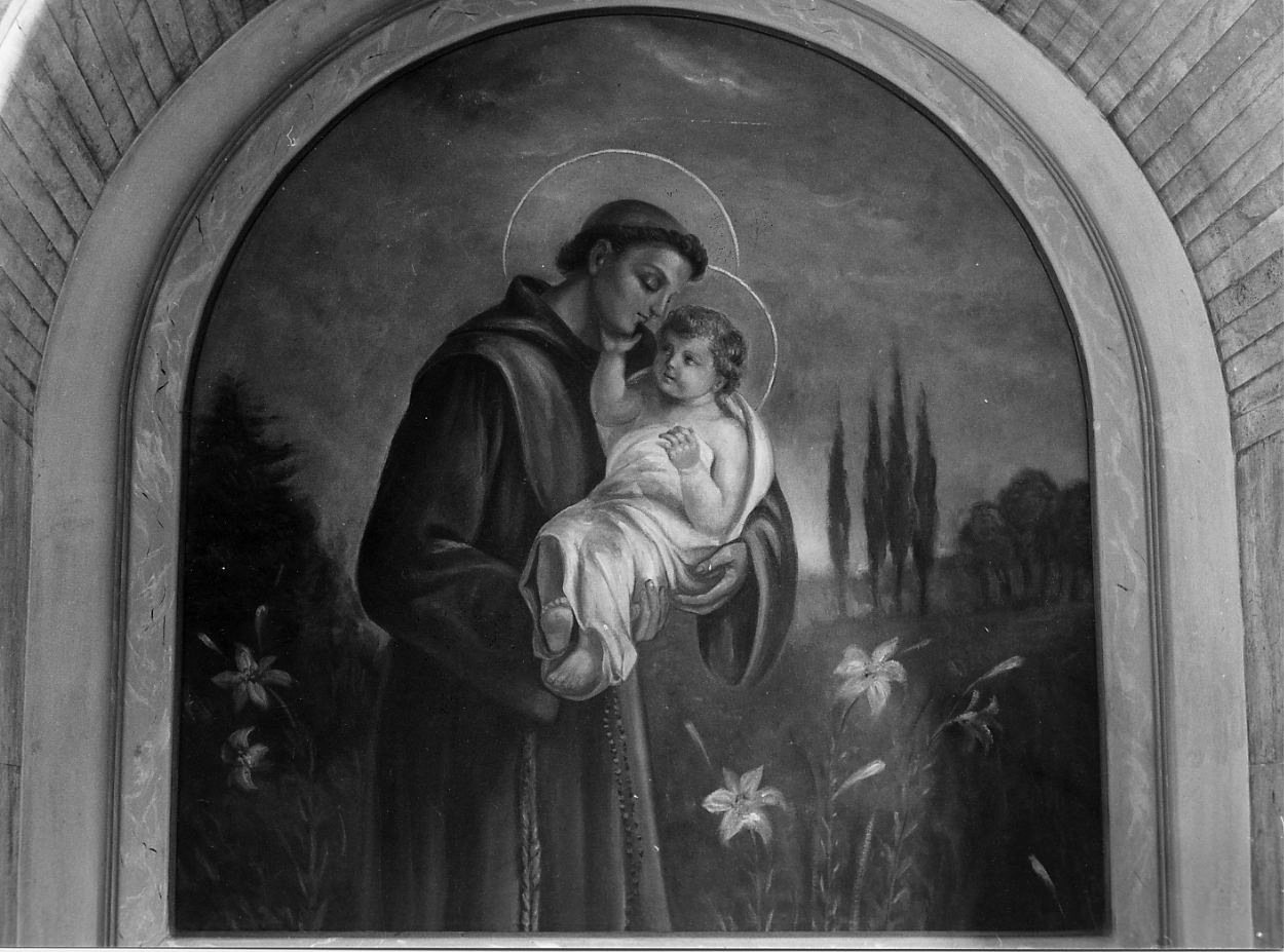 Sant'Antonio da Padova e Gesù Bambino (dipinto) - ambito Italia centrale (sec. XX)