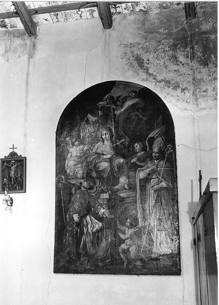 Madonna Addolorata con Sant'Attanasio e San Berardo (dipinto) di Boldati Vincenzo (sec. XVIII)