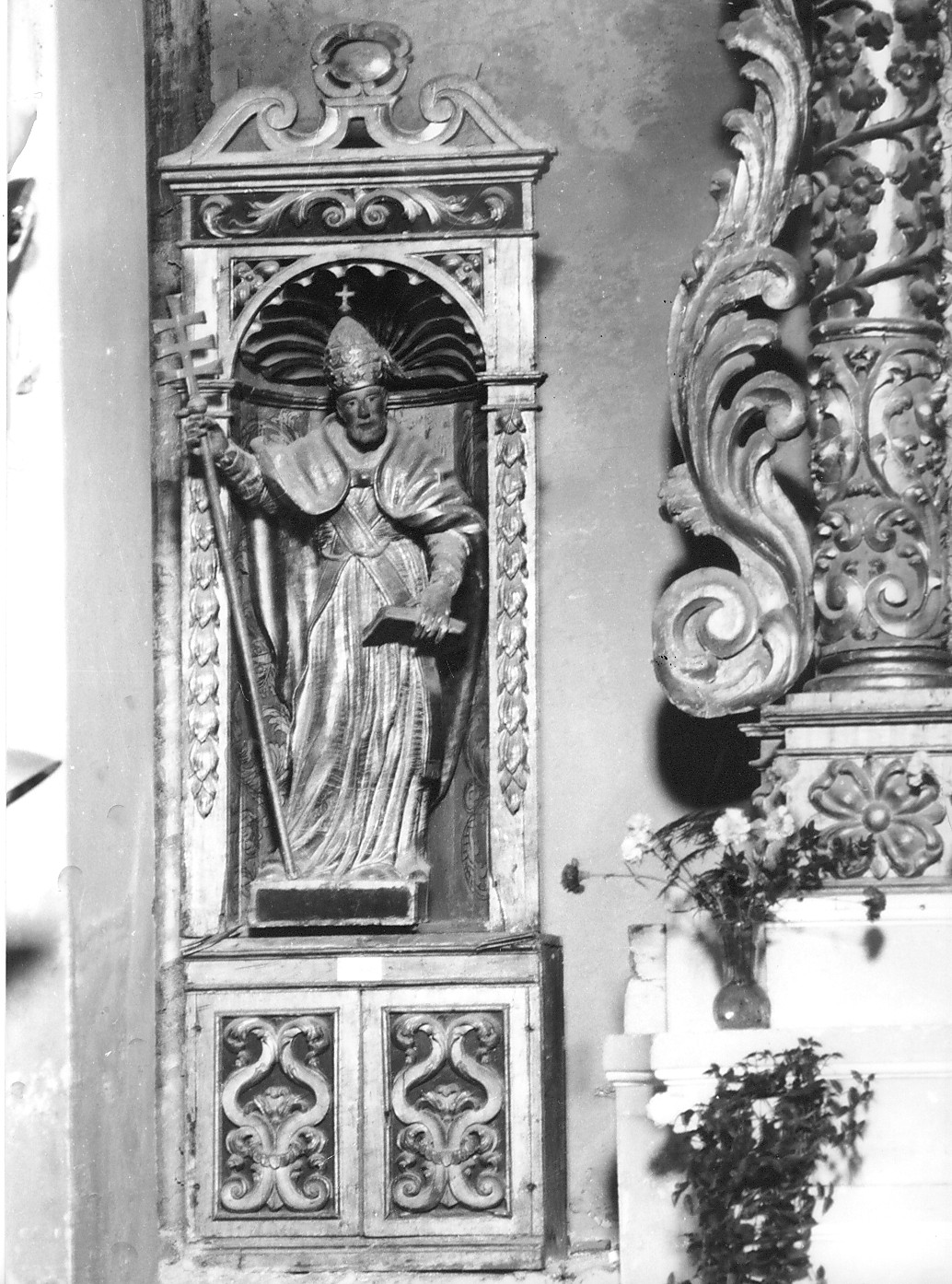 Papa Stefano III (statua, opera isolata) di Toro Domenico (sec. XVIII)