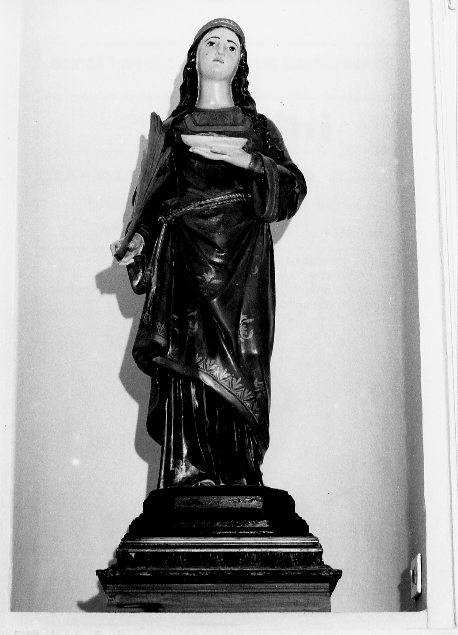 Santa Lucia con i suoi simboli (statua, opera isolata) - bottega Italia centrale (sec. XVIII)