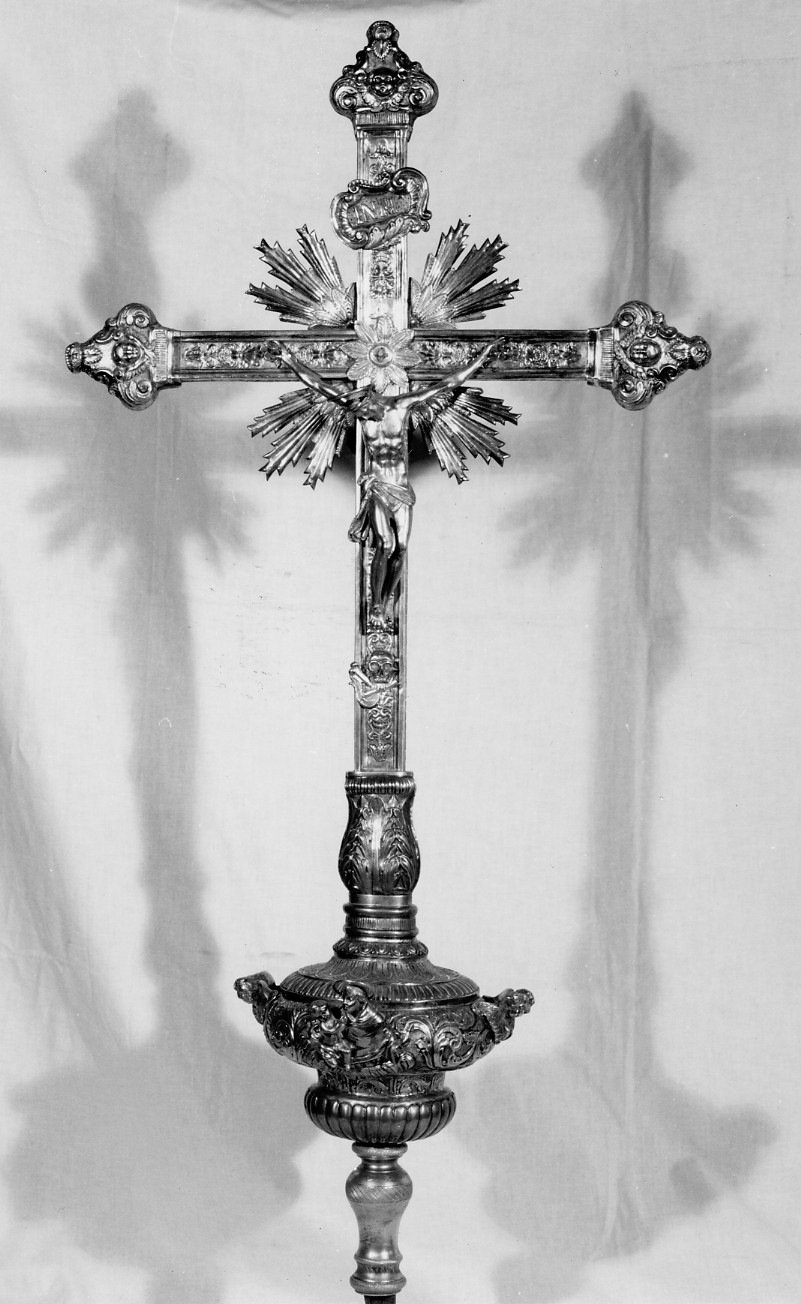 croce processionale, opera isolata - ambito napoletano (sec. XIX)