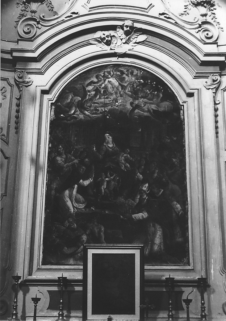 Presentazione di Civitella alla Madonna, Madonna con Bambino tra Angeli e Santi (dipinto, opera isolata) - ambito abruzzese (seconda metà sec. XVII)
