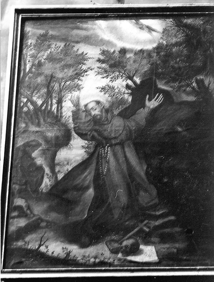 estasi di San Francesco d'Assisi (dipinto, opera isolata) - ambito abruzzese (sec. XVII)