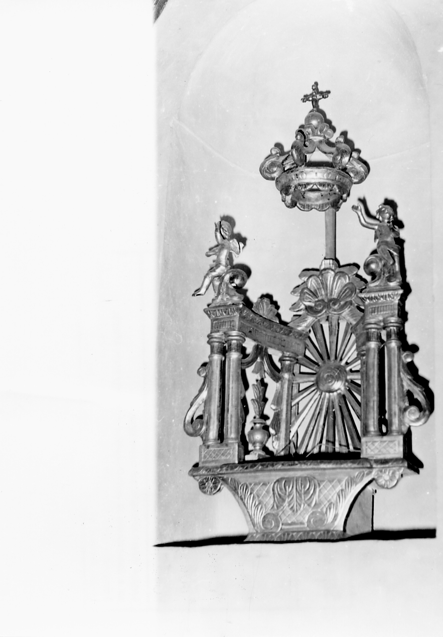trono per esposizione eucaristica, opera isolata - ambito abruzzese (sec. XIX)