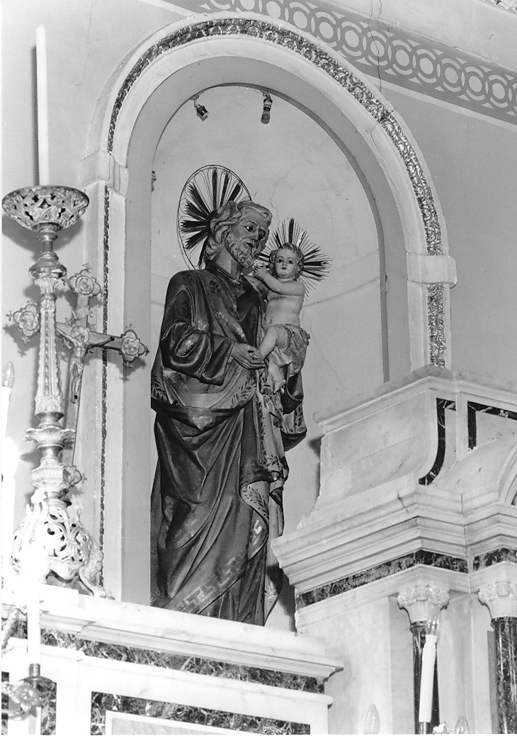 San Giuseppe con bambino (statua, serie) - ambito Italia centrale (secc. XIX/ XX)