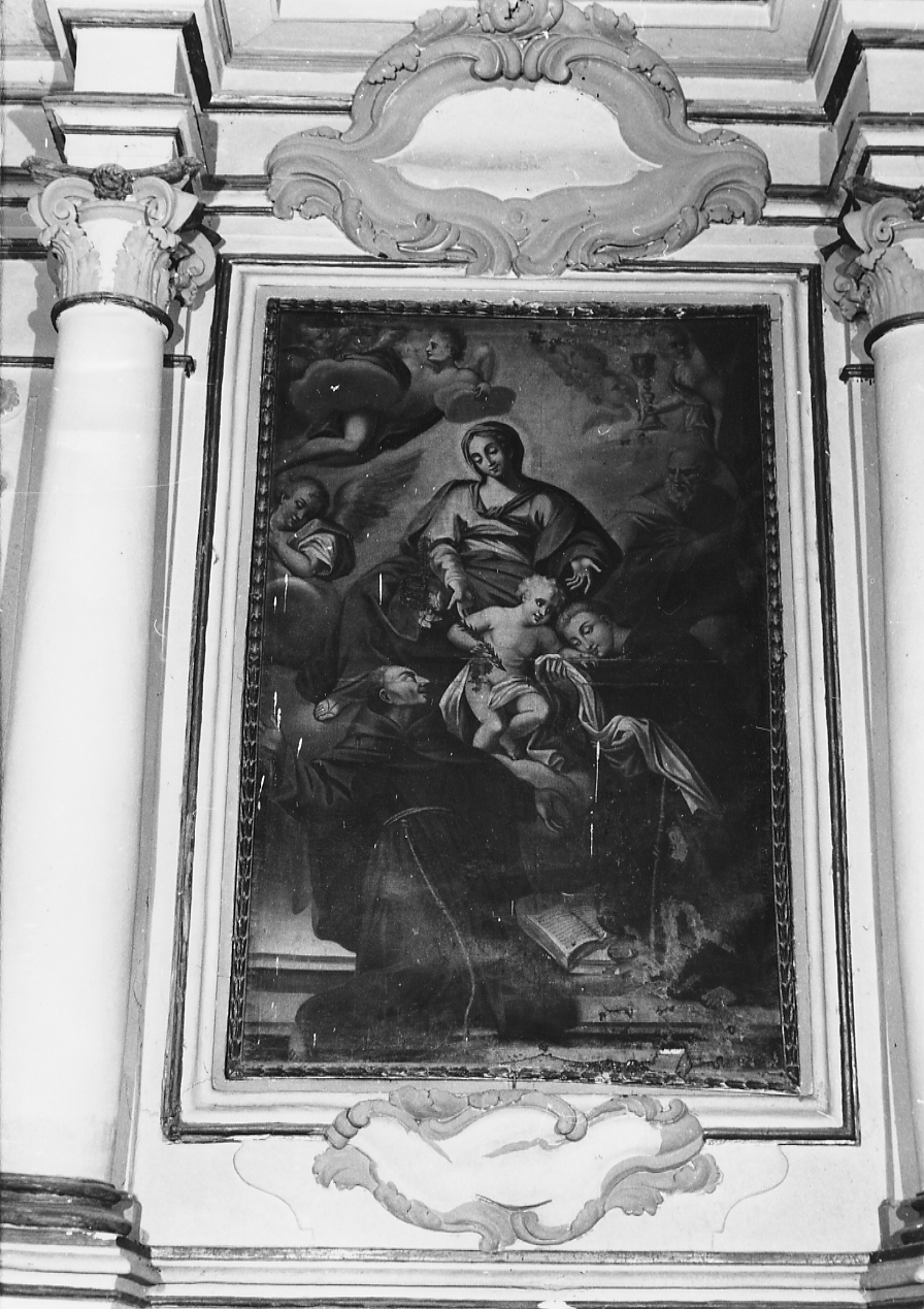 Madonna con Bambino tra Angeli e Santi (dipinto) - ambito abruzzese (sec. XVIII)