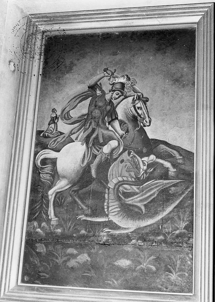 San Giorgio e il drago (dipinto) - ambito abruzzese (sec. XIX)