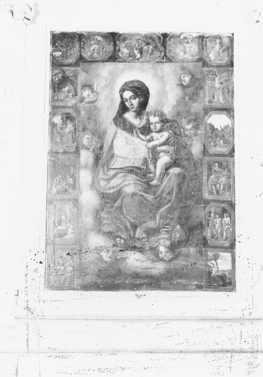 Madonna del Rosario (dipinto, opera isolata) - ambito abruzzese (fine/inizio secc. XVIII/ XIX)