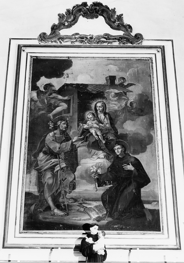 Madonna di Loreto, San Giuseppe, Sant'Antonio da Padova (dipinto) - ambito Italia centrale (sec. XVIII)