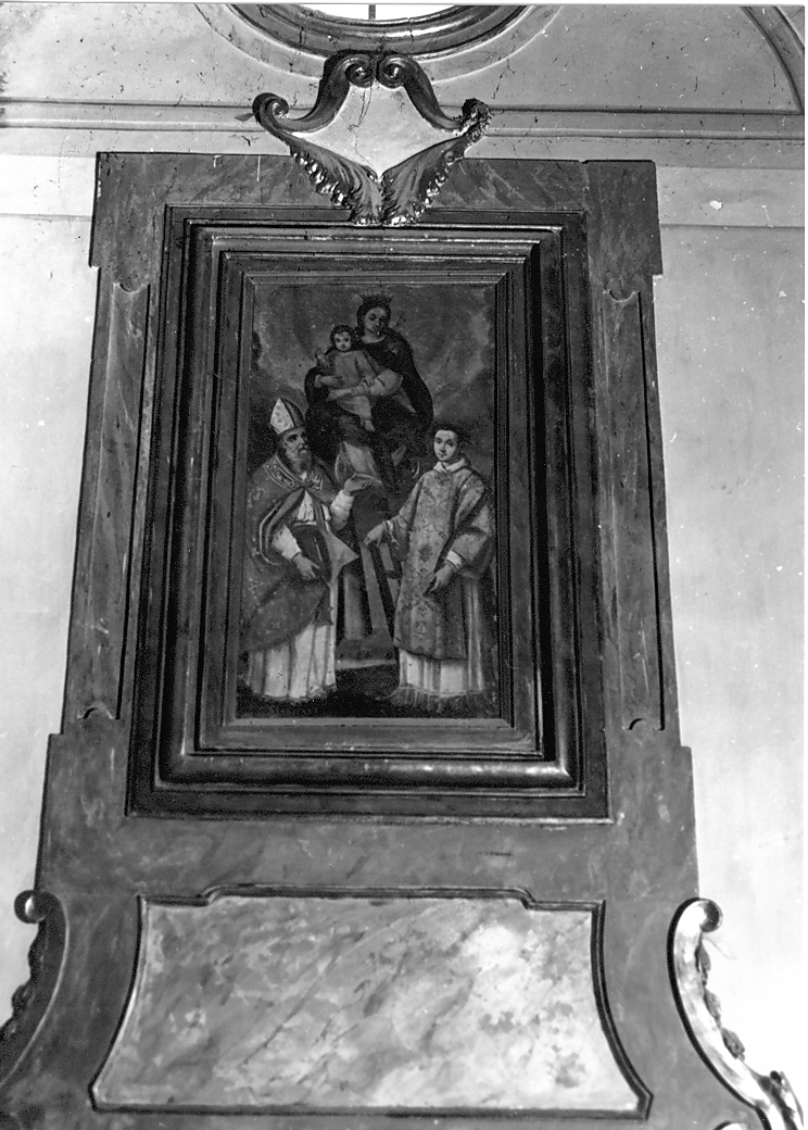 Madonna con Bambino, San Martino, San Lorenzo (dipinto, opera isolata) - ambito Italia centrale (sec. XVII)