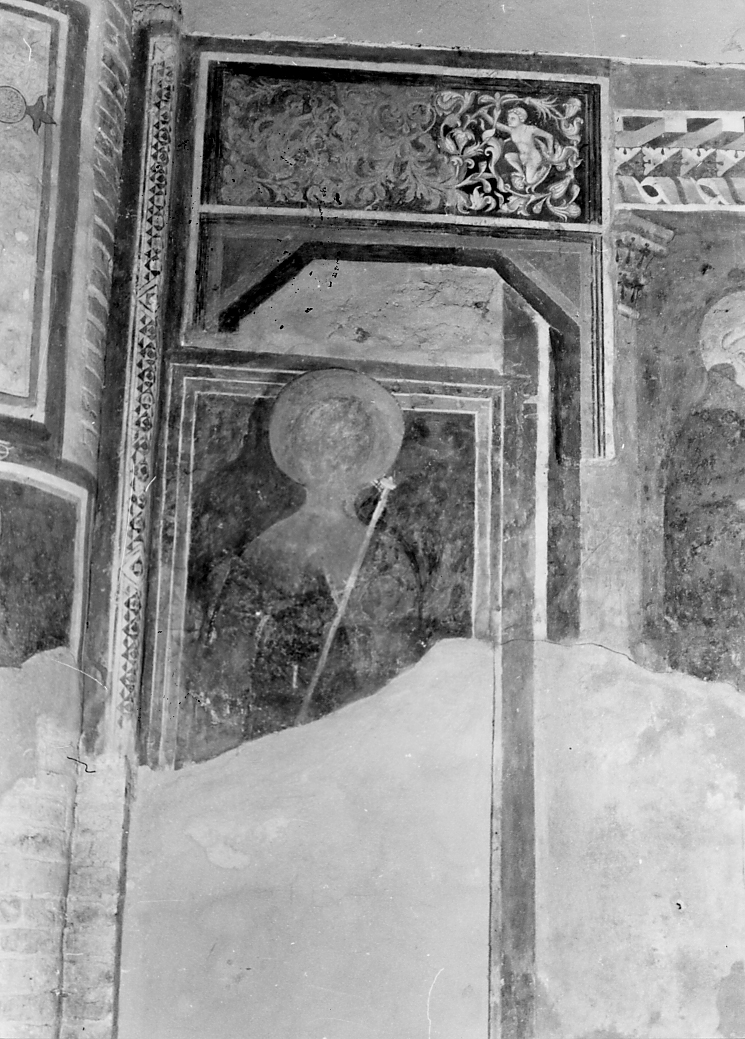 Santo (dipinto, frammento) - ambito abruzzese (sec. XIV)