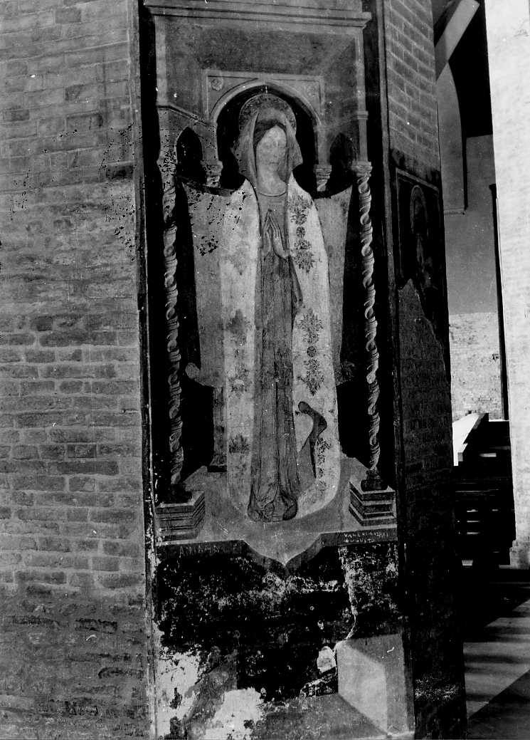 Madonna orante (dipinto, opera isolata) di De Litio Andrea (bottega) (seconda metà sec. XV)