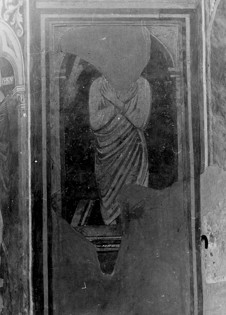 Cristo risorto (dipinto, frammento) - ambito abruzzese (inizio sec. XV)
