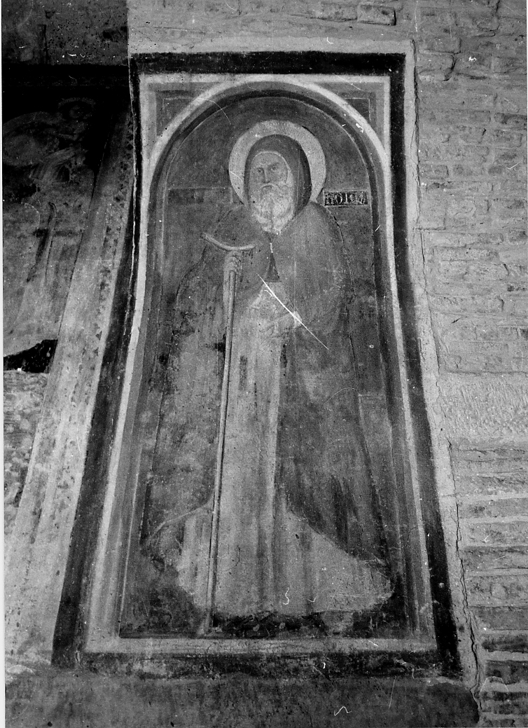 Sant'Antonio Abate (dipinto, opera isolata) - ambito marchigiano (fine sec. XIV)