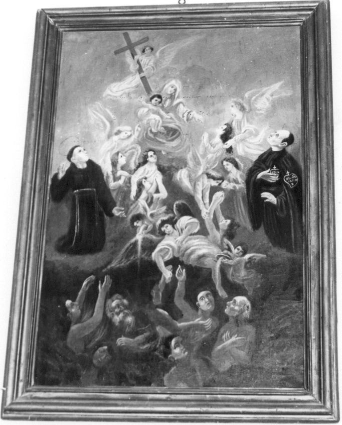 Madonna del Suffragio, San Gabriele, San Francesco (dipinto) - ambito italiano (sec. XIX)