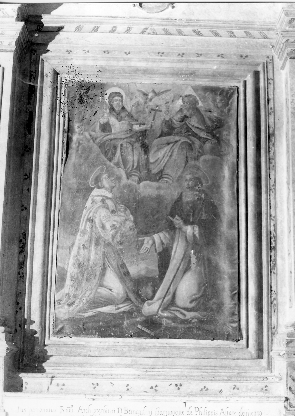 adorazione della Trinità (dipinto, opera isolata) di Gizzonio Domenico (sec. XVIII)