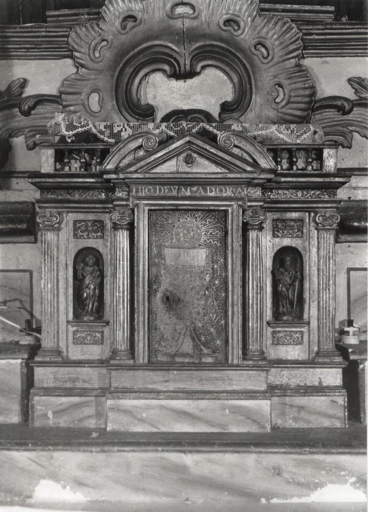 tabernacolo - a frontale architettonico, opera isolata - ambito abruzzese (seconda metà sec. XVIII)