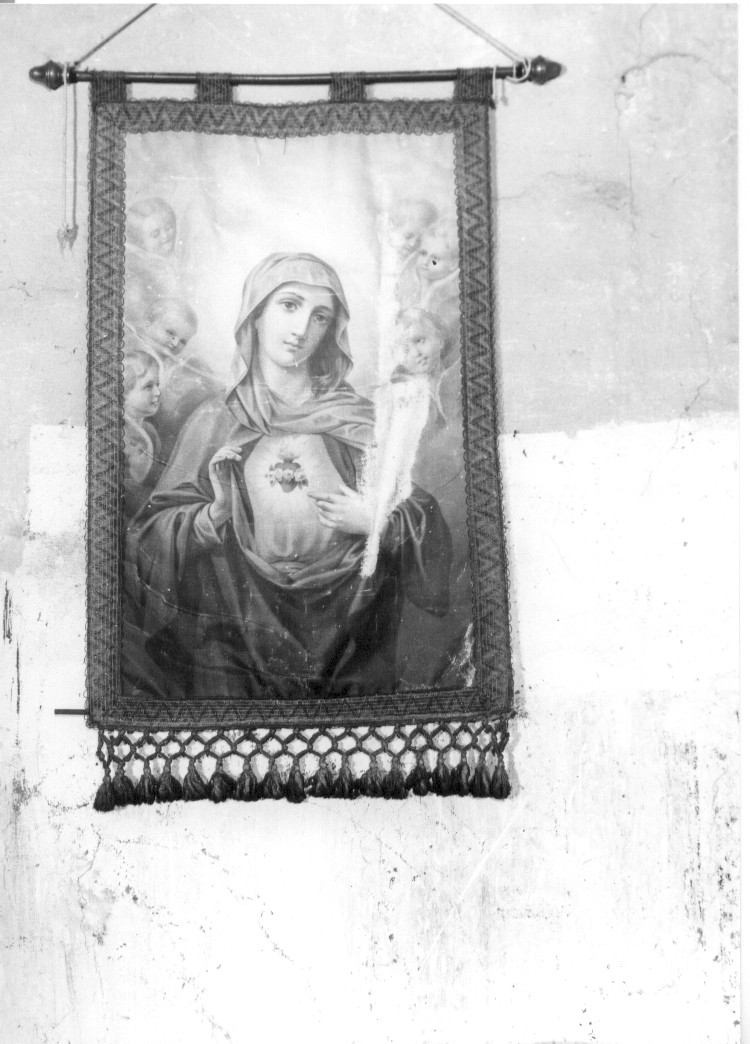 Madonna del Sacro Cuore (stendardo, opera isolata) - ambito abruzzese (sec. XIX)