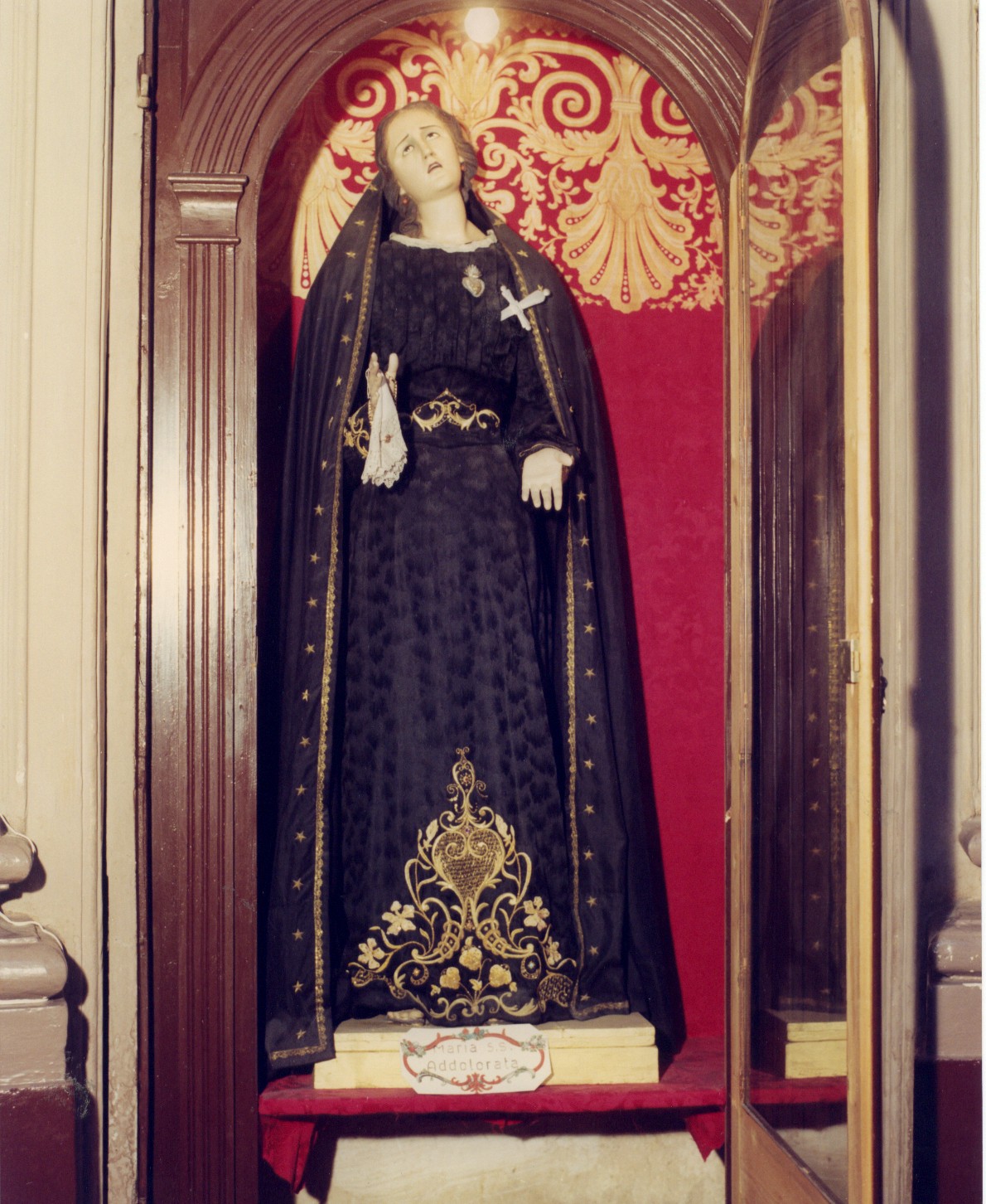 veste di Madonna Addolorata (veste di statua, opera isolata) - ambito Italia meridionale (fine/inizio secc. XIX/ XX)